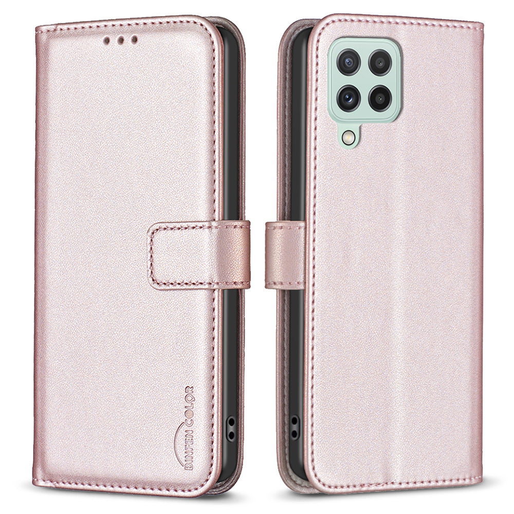BINFEN COLOR BF17 For Samsung Galaxy A22 4G (EU Version) Wallet Phone Cover PU Leather Stand Case BINFEN COLOR BF17 For Samsung Galaxy A22 4G (EU Version) Wallet Phone Cover PU Leather Stand Case